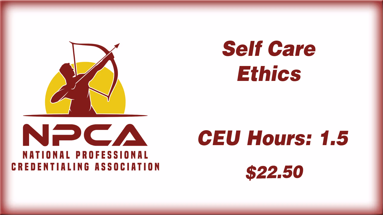 Self Care Ethics
